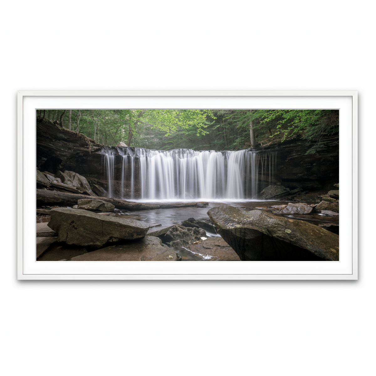 Framed Print 2x1 White