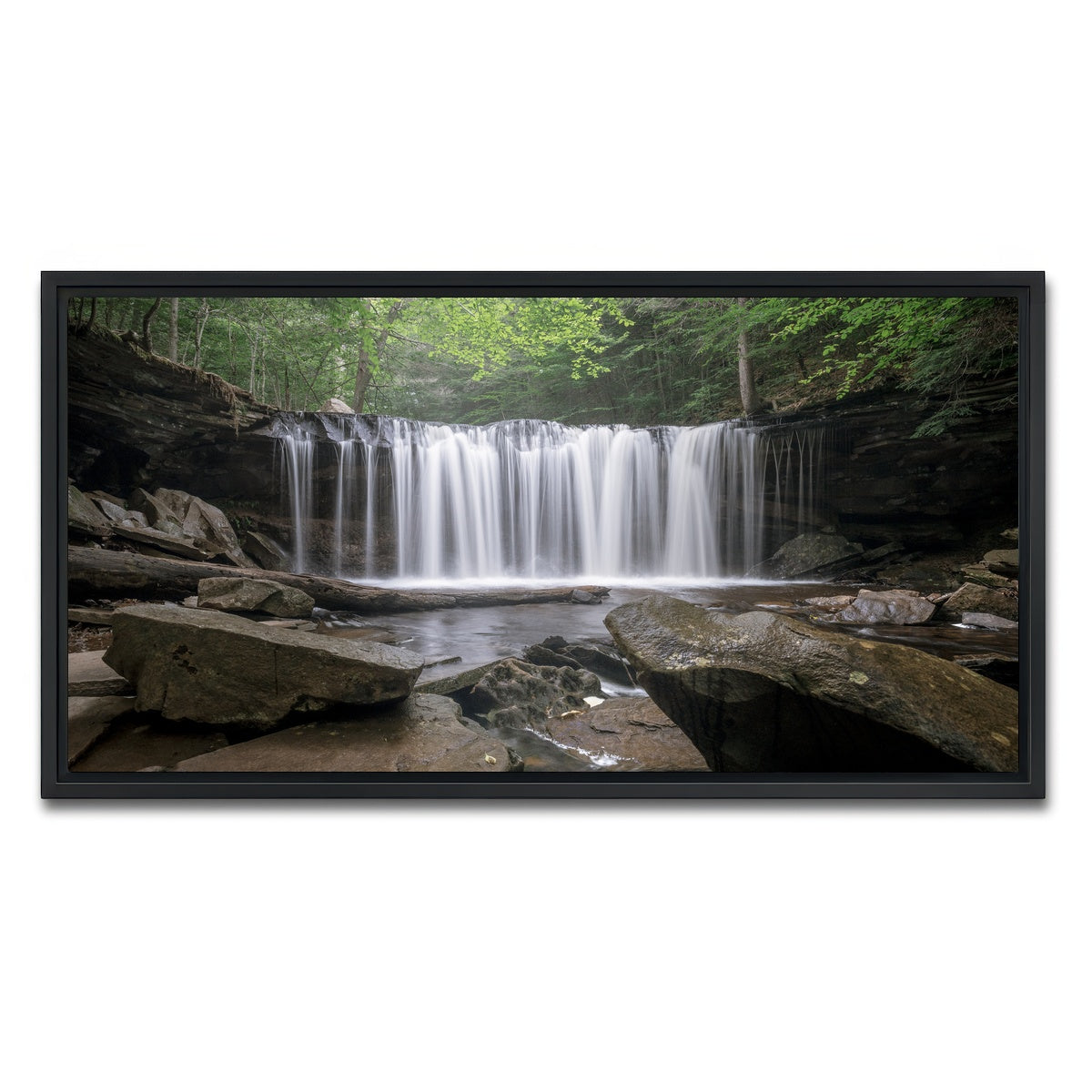 AUTO-MOCKUP WHITE | Sunrise At Ricketts Glenn | 1 Piece | Black Framed Canvas | group=2x1