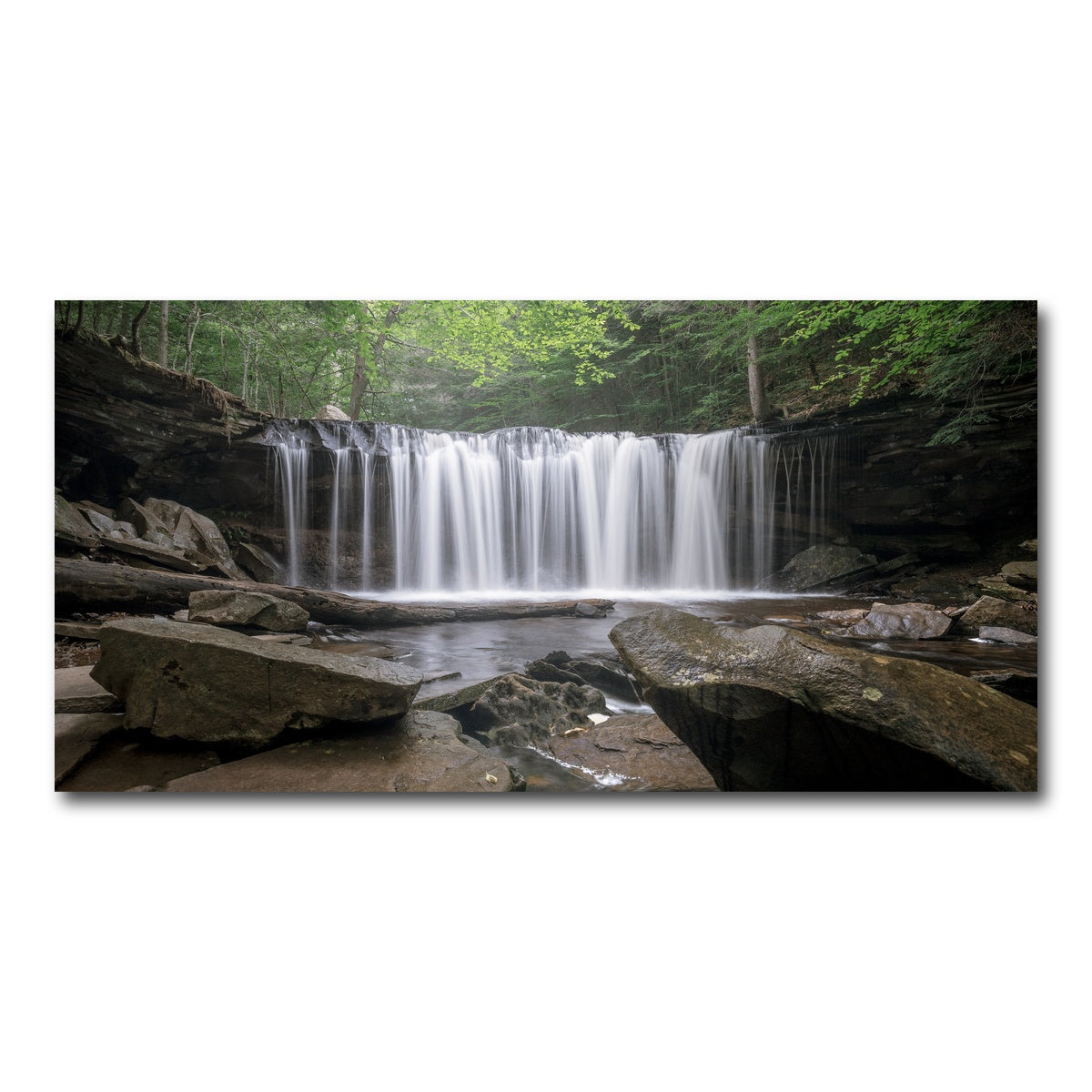 AUTO-MOCKUP WHITE | Sunrise At Ricketts Glenn | 1 Piece | Gallery Wrap Canvas | group=2x1