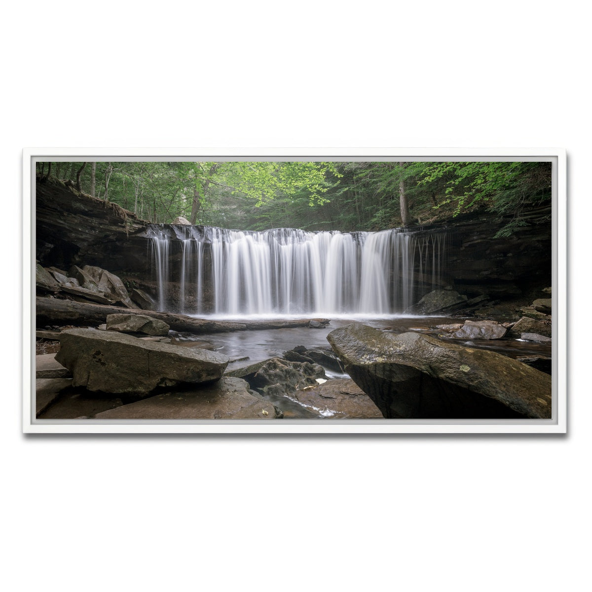 AUTO-MOCKUP WHITE | Sunrise At Ricketts Glenn | 1 Piece | White Framed Canvas | group=2x1