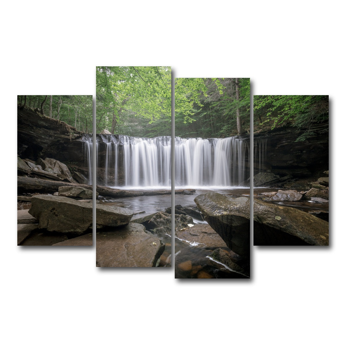 AUTO-MOCKUP WHITE | Sunrise At Ricketts Glenn | 4 Piece | Gallery Wrap Canvas | group=4_short