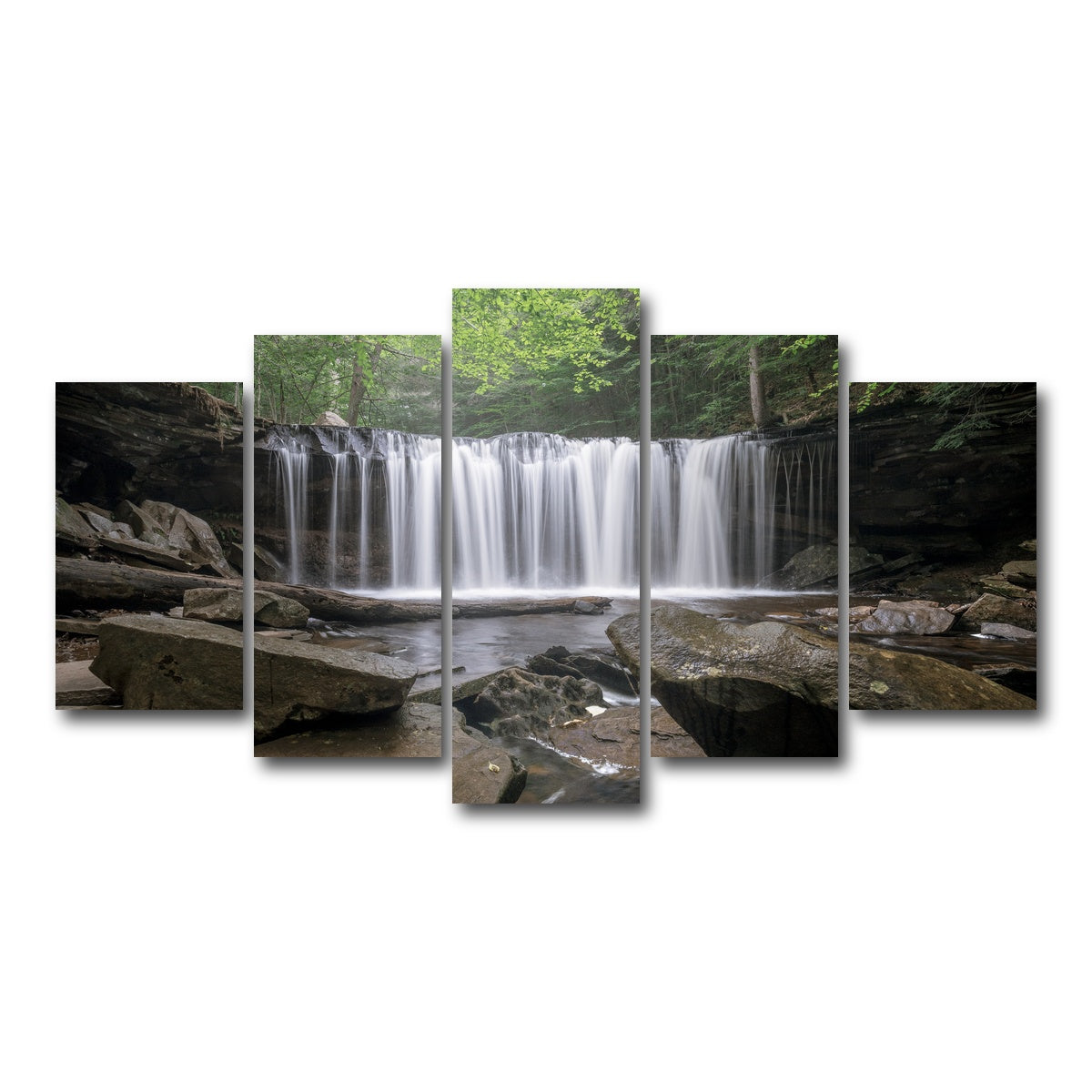 AUTO-MOCKUP WHITE | Sunrise At Ricketts Glenn | 5 Piece | Gallery Wrap Canvas | group=5_normal