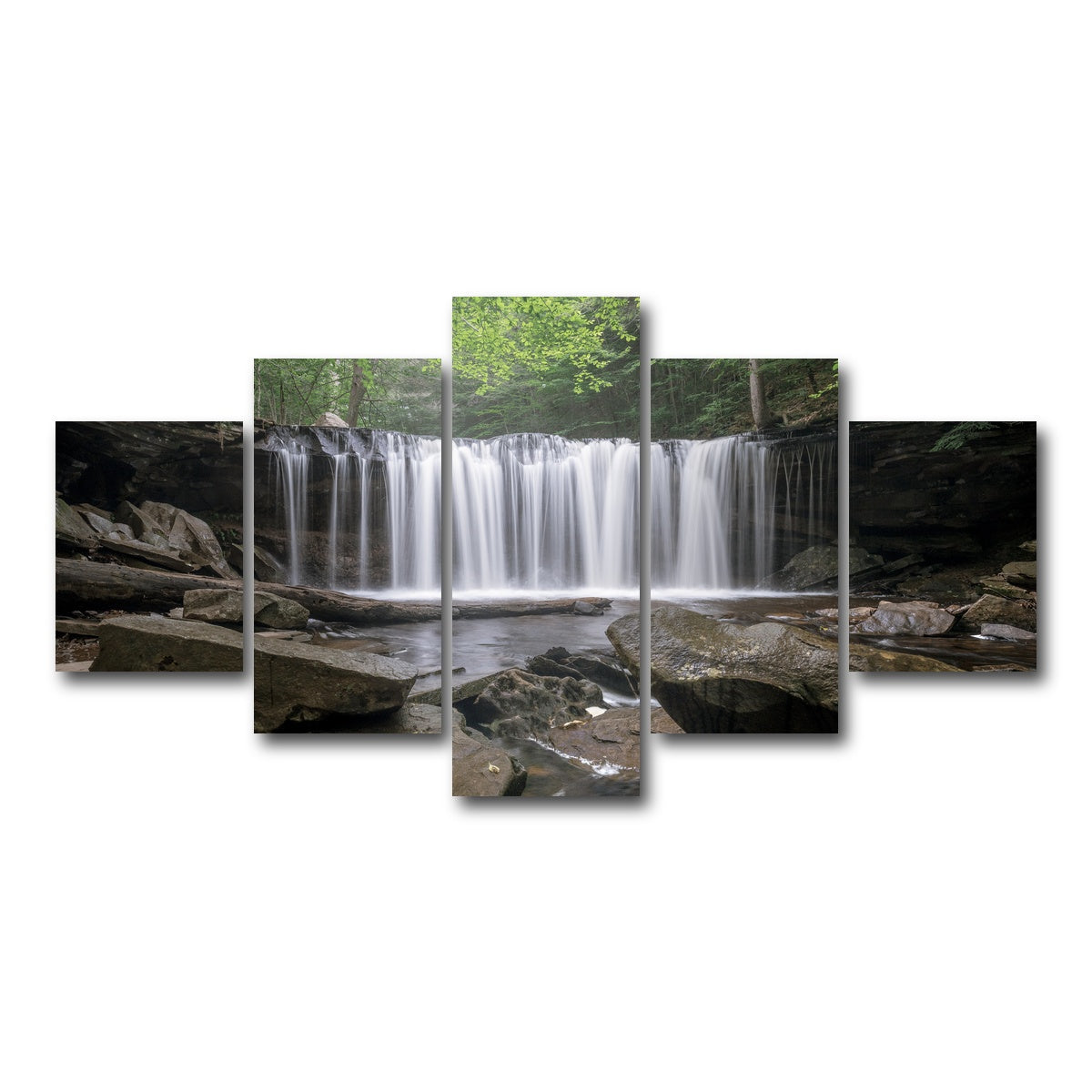 AUTO-MOCKUP WHITE | Sunrise At Ricketts Glenn | 5 Piece | Gallery Wrap Canvas | group=5_short