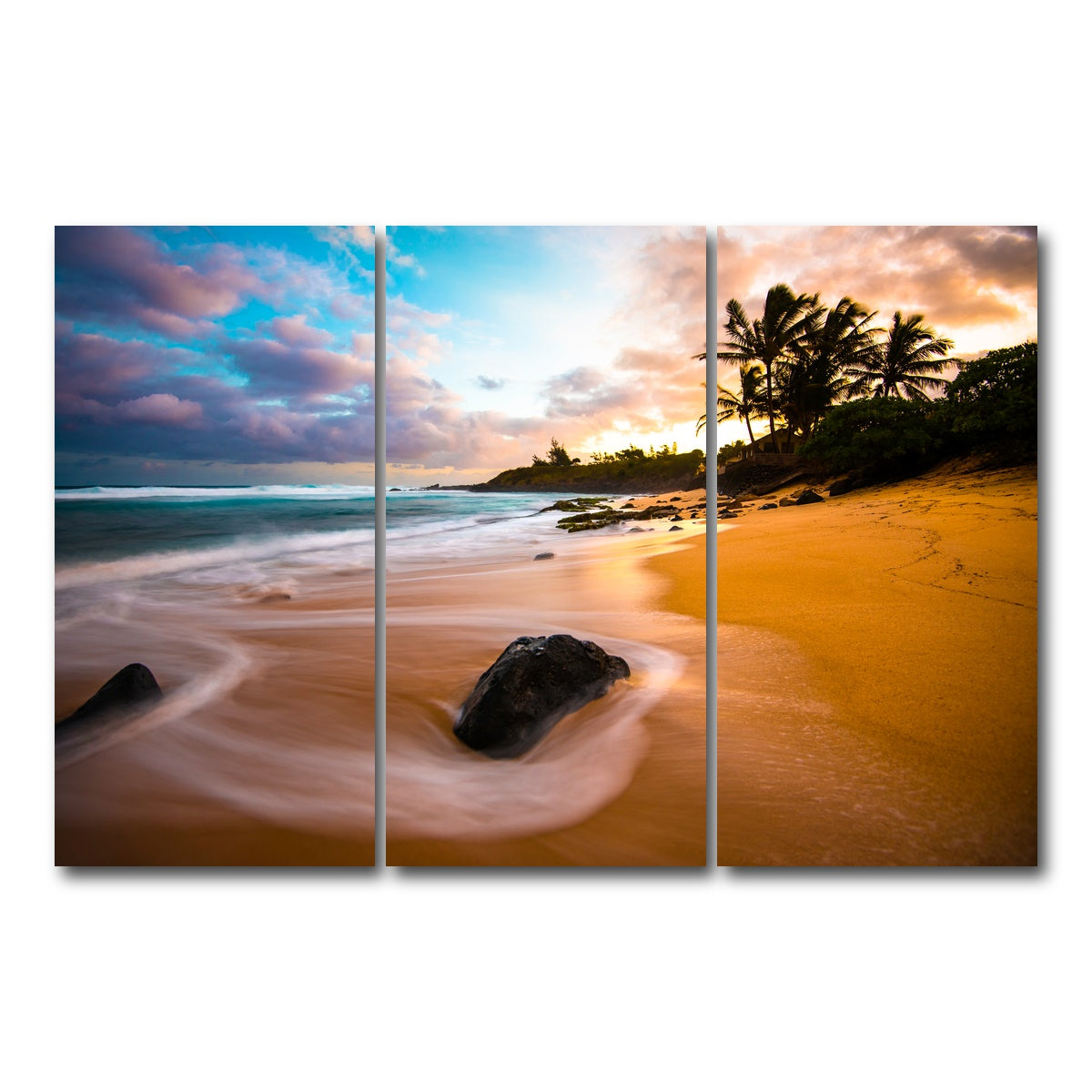 AUTO-MOCKUP WHITE | Sunrise Bliss | 3 Piece | Gallery Wrap Canvas | group=12x24