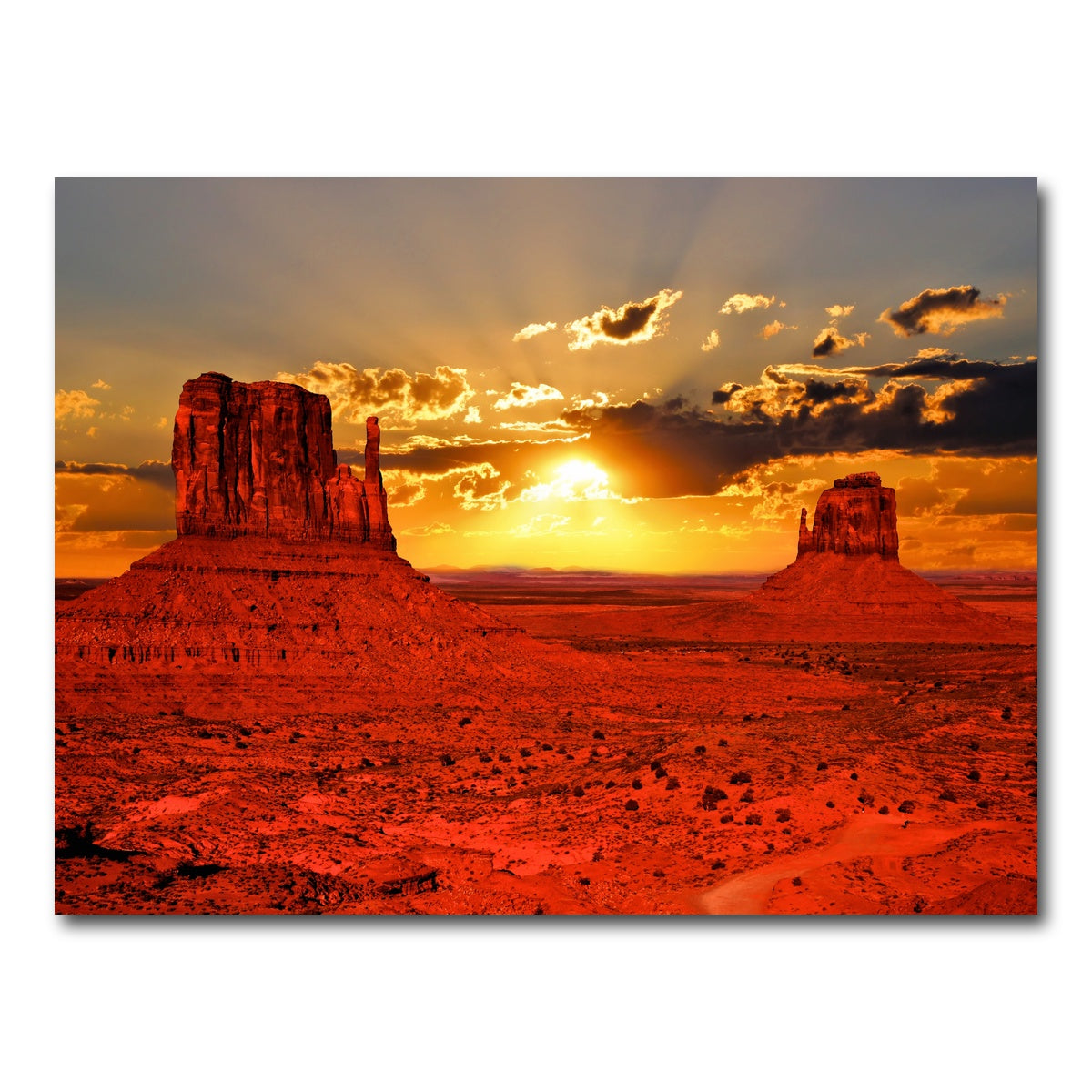 AUTO-MOCKUP WHITE | Sunrise Monument Valley | 1 Piece | Gallery Wrap Canvas | group=4x3