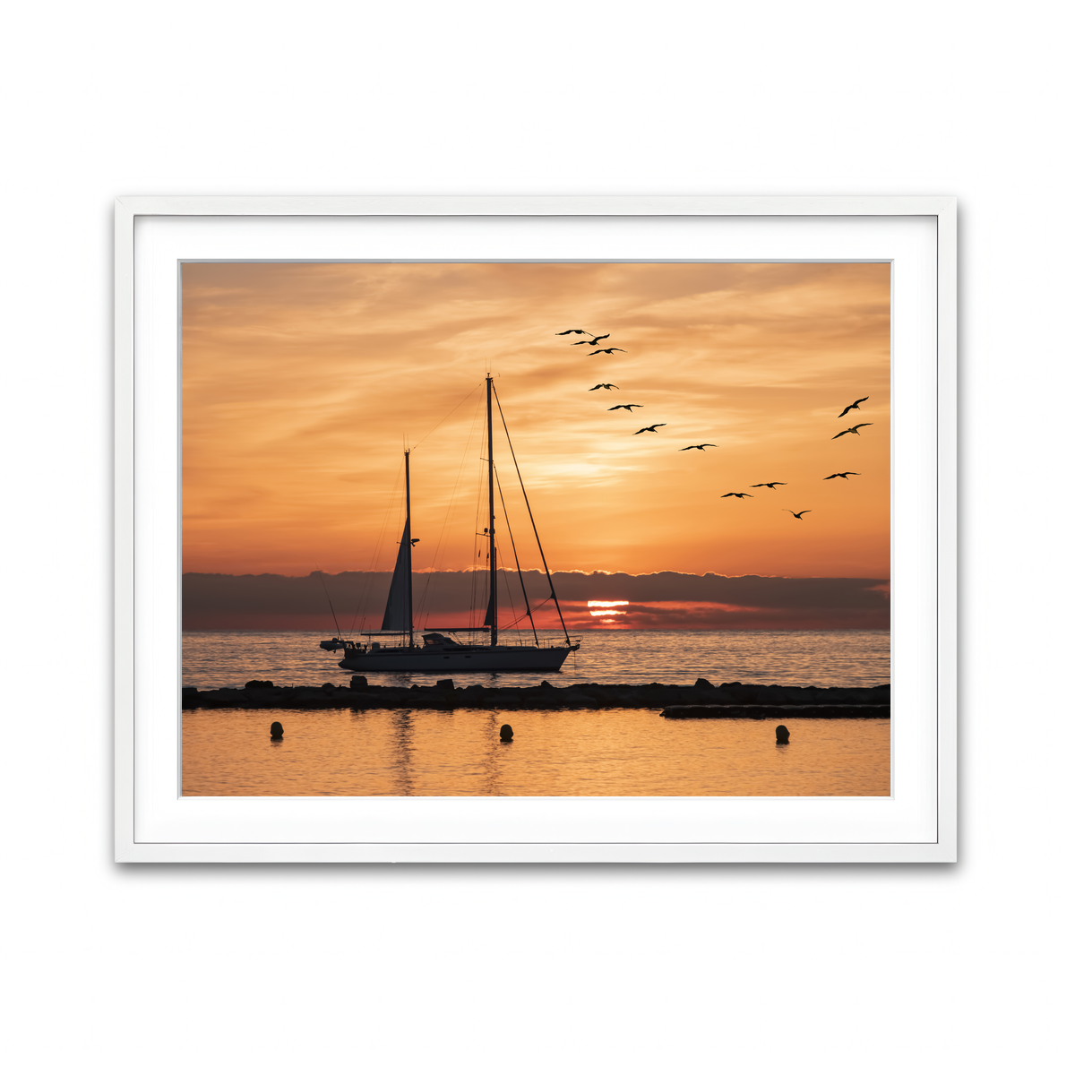 Framed Print 4x3 White