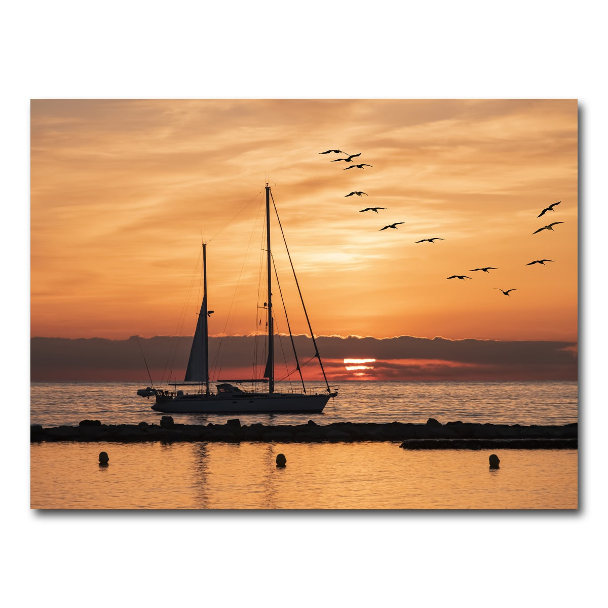 AUTO-MOCKUP WHITE | Sunrise On The Riviera | 1 Piece | Gallery Wrap Canvas | group=4x3