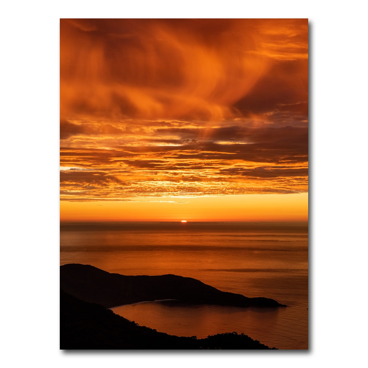 AUTO-MOCKUP WHITE | Sunrise at Ilha Grande Brazil | 1 Piece | Gallery Wrap Canvas | group=3x4
