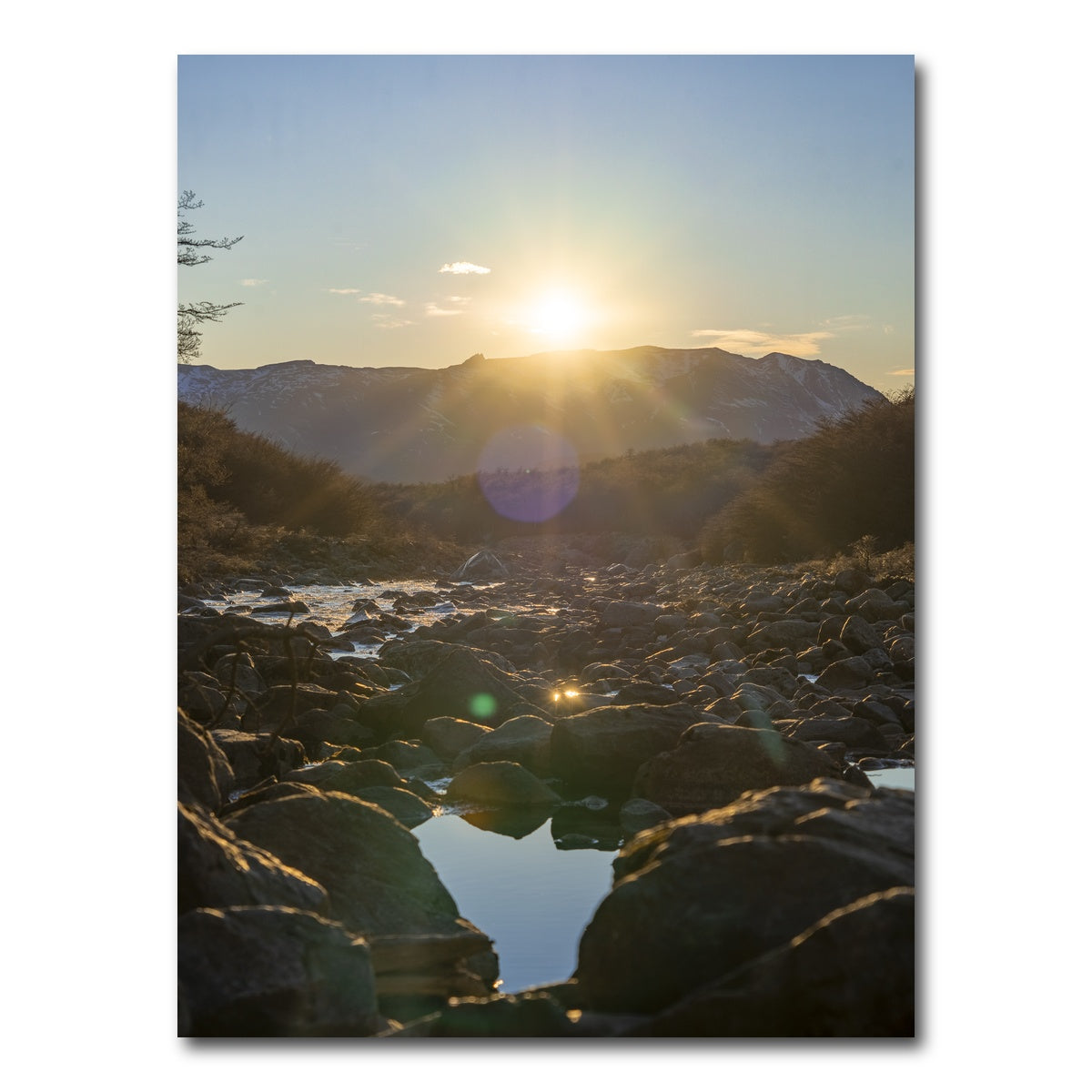 AUTO-MOCKUP WHITE | Sunrise over Fitz Roy River | 1 Piece | Gallery Wrap Canvas | group=3x4