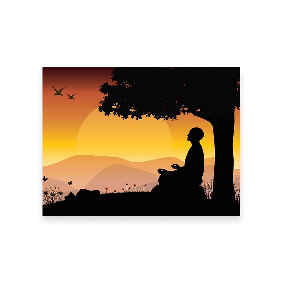 Sunset Meditation Wall Art