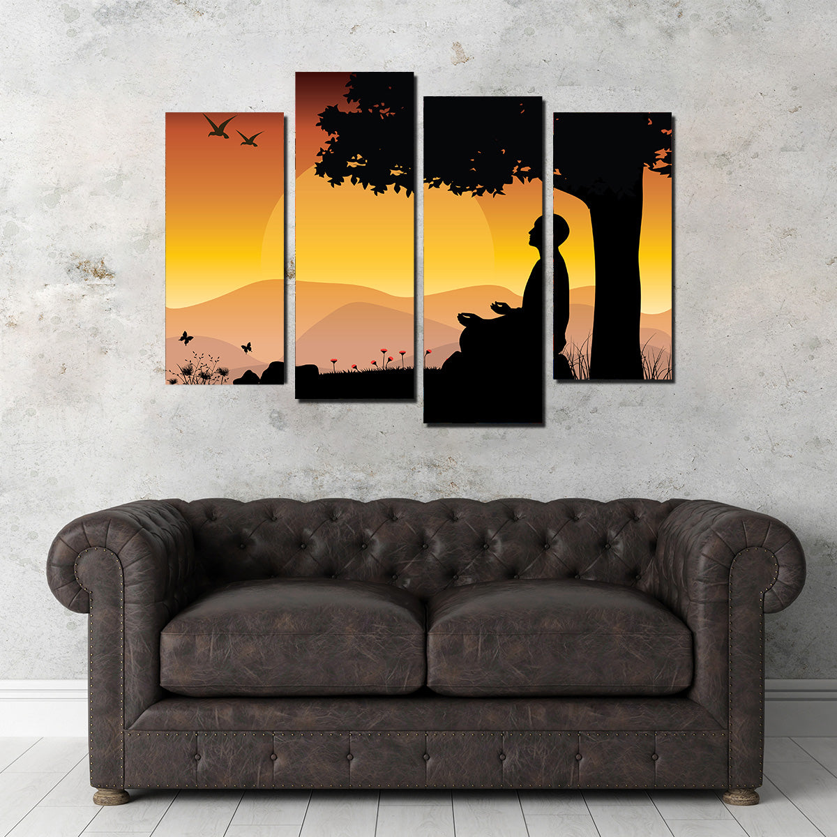 Sunset Meditation Wall Art