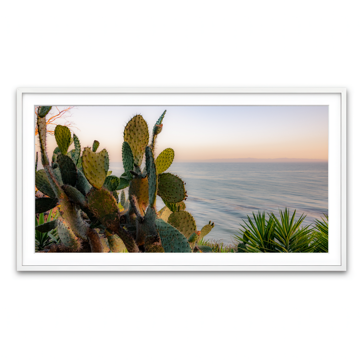 Framed Print 2x1 White