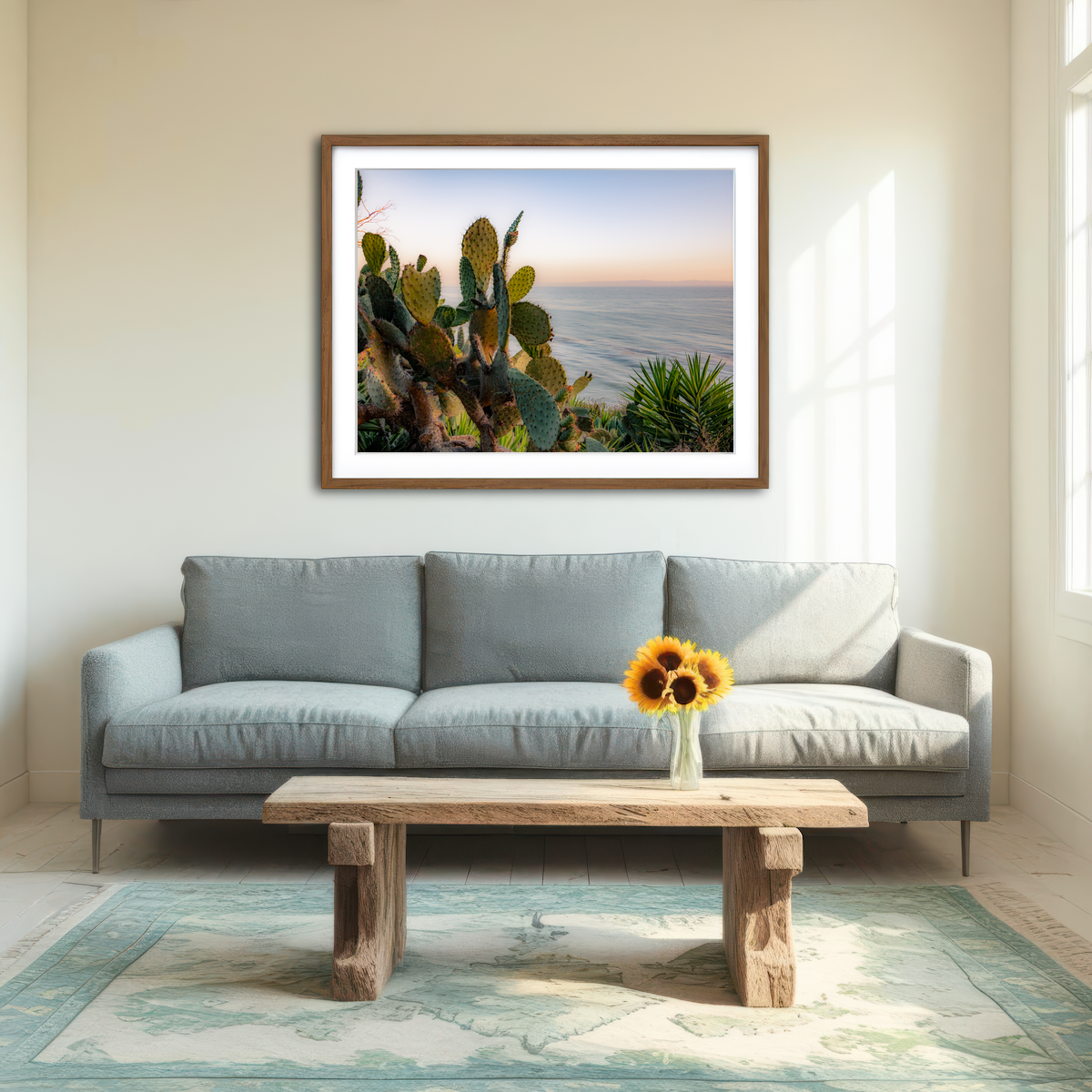 AUTO-MOCKUP ROOM | Sunset Cactus Wall Art