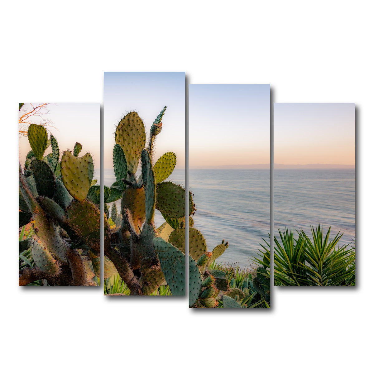 AUTO-MOCKUP WHITE | Sunset Cactus | 4 Piece | Gallery Wrap Canvas | group=4_normal