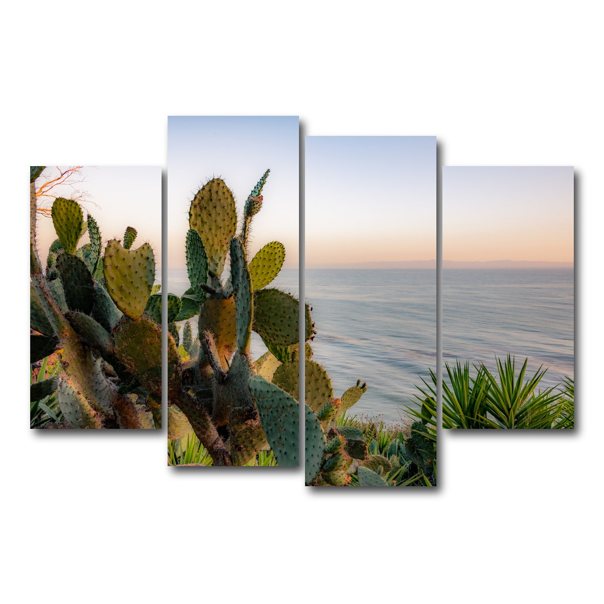AUTO-MOCKUP WHITE | Sunset Cactus | 4 Piece | Gallery Wrap Canvas | group=4_short