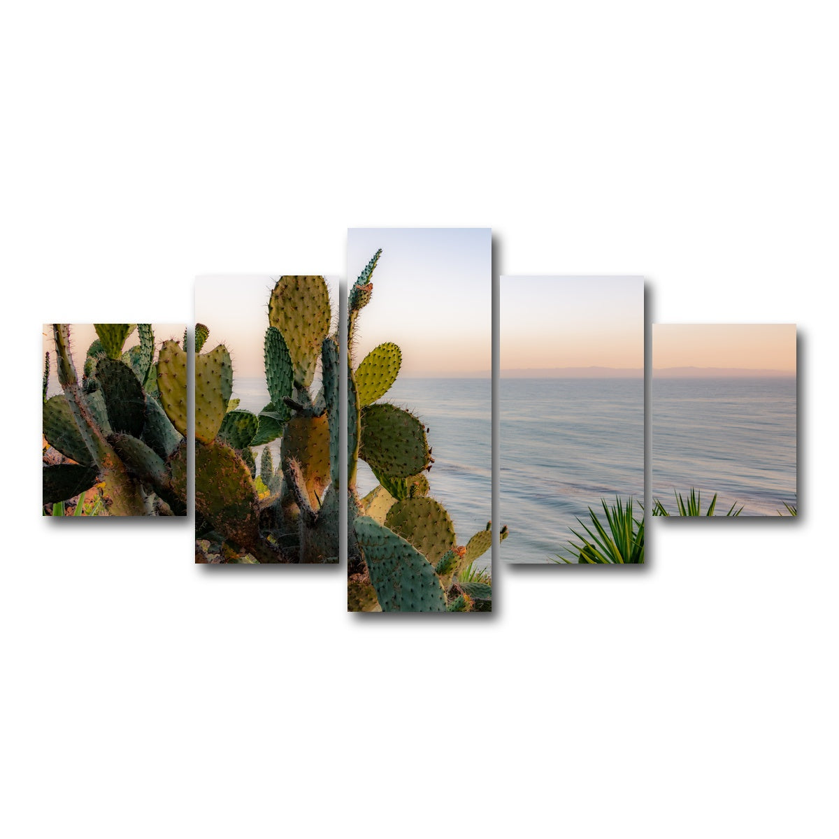 AUTO-MOCKUP WHITE | Sunset Cactus | 5 Piece | Gallery Wrap Canvas | group=5_short