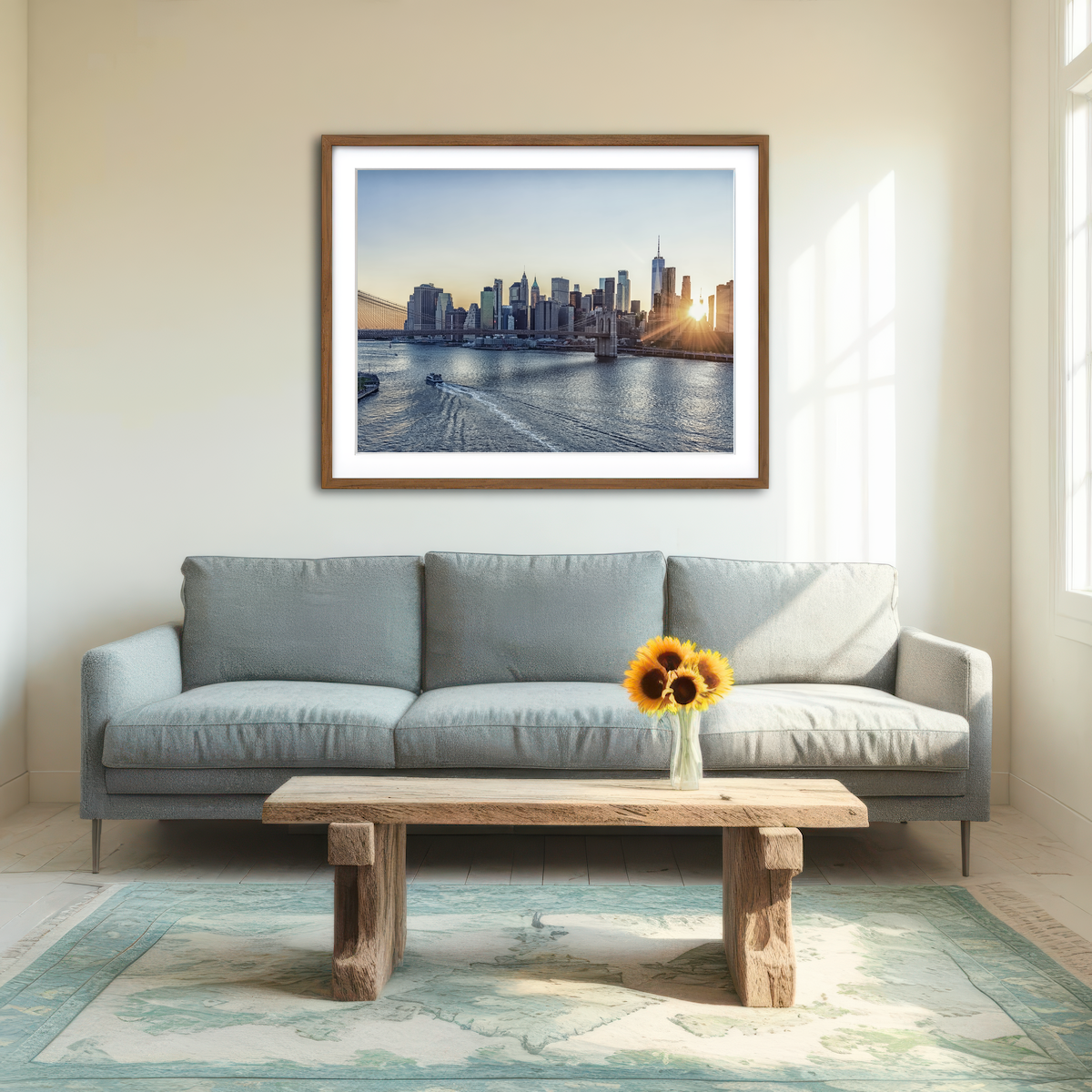 AUTO-MOCKUP ROOM | Sunset In New York Wall Art