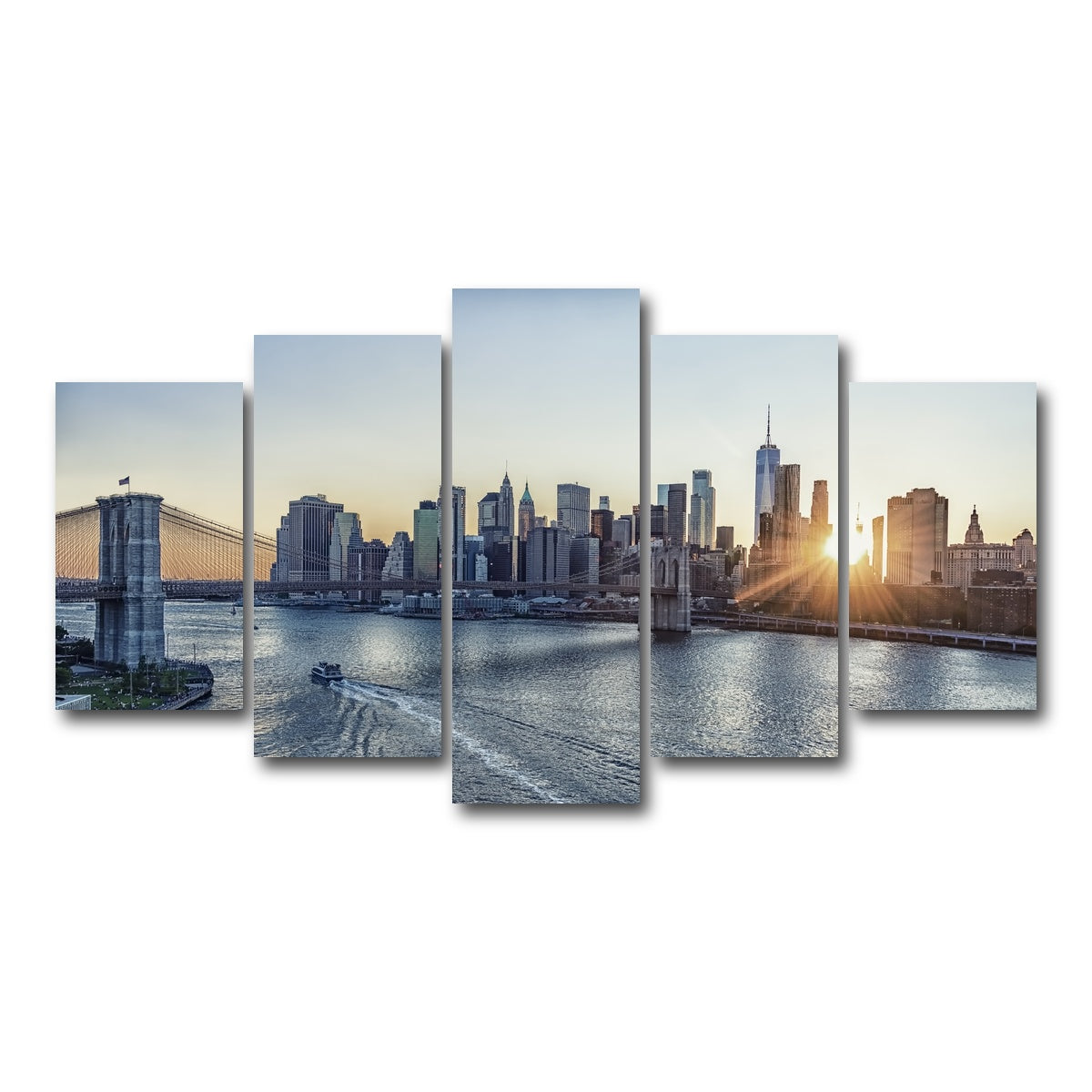 AUTO-MOCKUP WHITE | Sunset In New York | 5 Piece | Gallery Wrap Canvas | group=5_normal