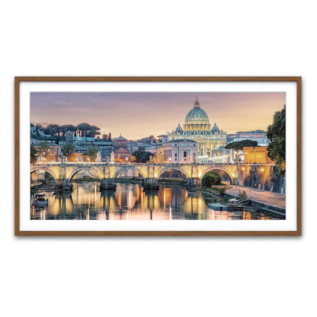 Framed Print 2x1 Walnut