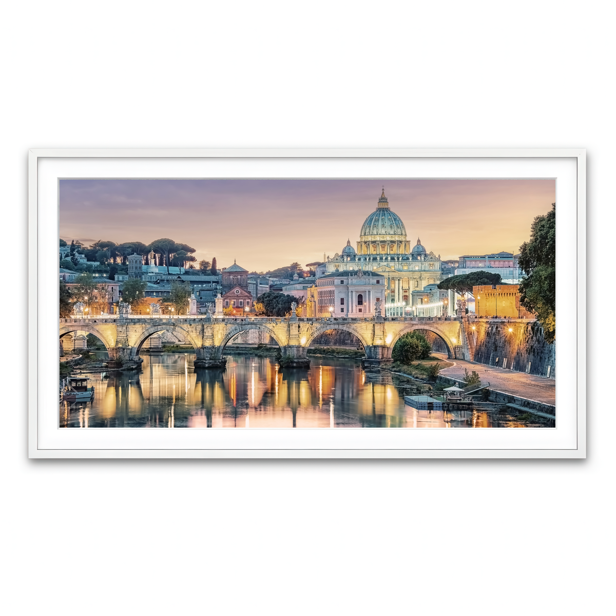 Framed Print 2x1 White