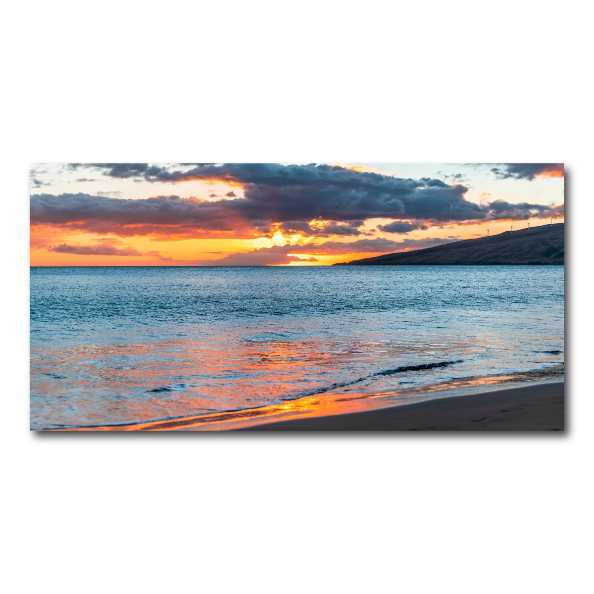AUTO-MOCKUP WHITE | Sunset Over the Beach | 1 Piece | Gallery Wrap Canvas | group=2x1
