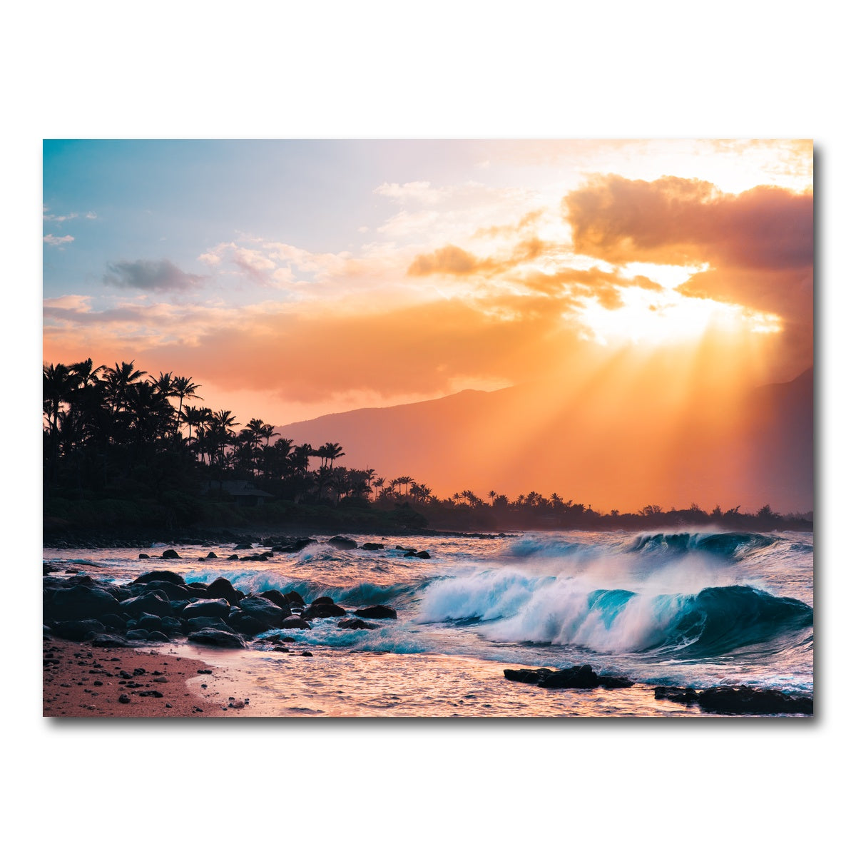 AUTO-MOCKUP WHITE | Sunset Paradise | 1 Piece | Gallery Wrap Canvas | group=4x3