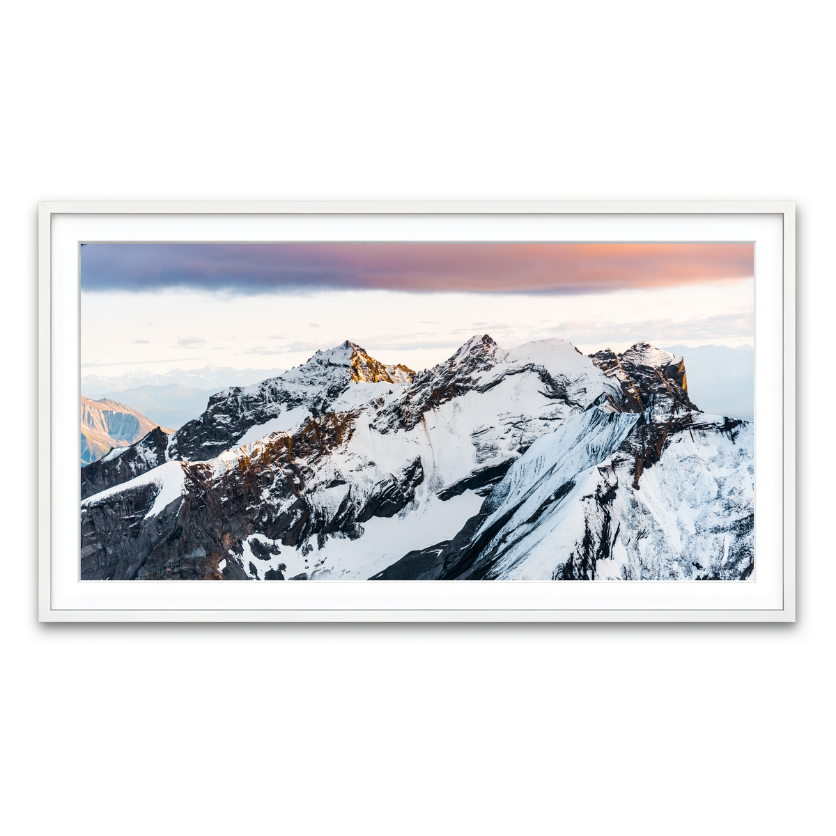 Framed Print 2x1 White