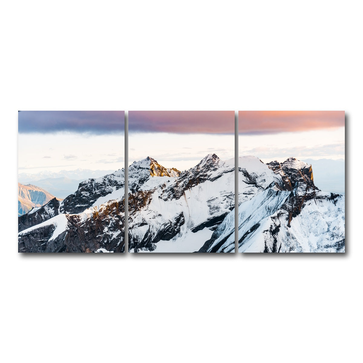 AUTO-MOCKUP WHITE | Sunset Peaks | 3 Piece | Gallery Wrap Canvas | group=18x24