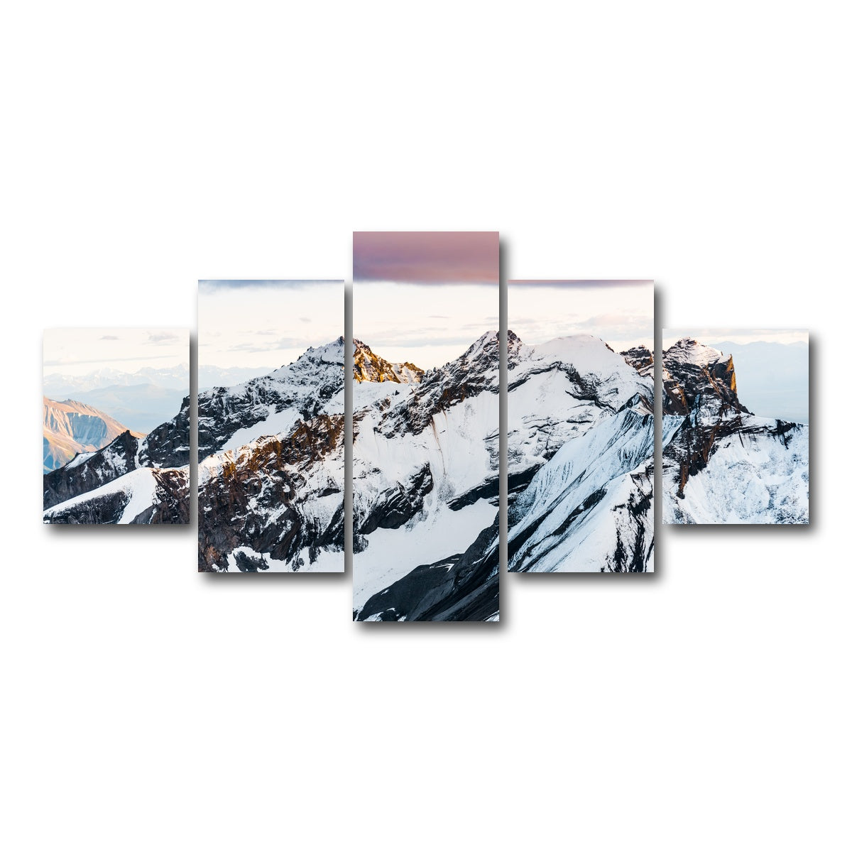 AUTO-MOCKUP WHITE | Sunset Peaks | 5 Piece | Gallery Wrap Canvas | group=5_short