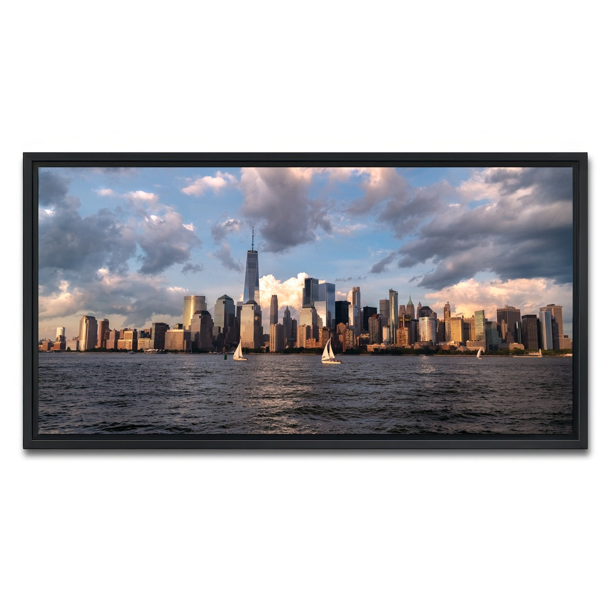 AUTO-MOCKUP WHITE | Sunset Sails | 1 Piece | Black Framed Canvas | group=2x1
