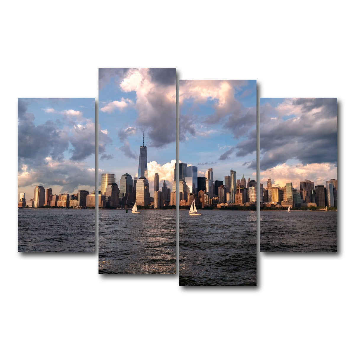 AUTO-MOCKUP WHITE | Sunset Sails | 4 Piece | Gallery Wrap Canvas | group=4_short