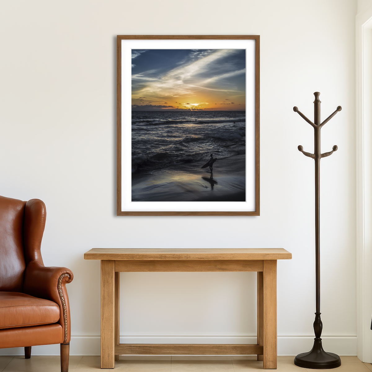 AUTO-MOCKUP ROOM | Sunset Surfer Wall Art