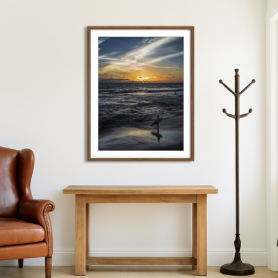 AUTO-MOCKUP ROOM | Sunset Surfer Wall Art