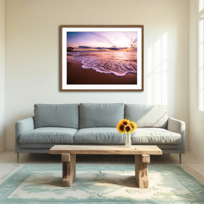 AUTO-MOCKUP ROOM | Sunset Waves Wall Art