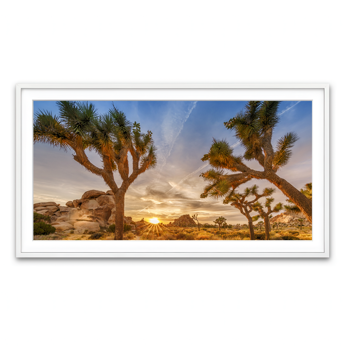 Framed Print 2x1 White