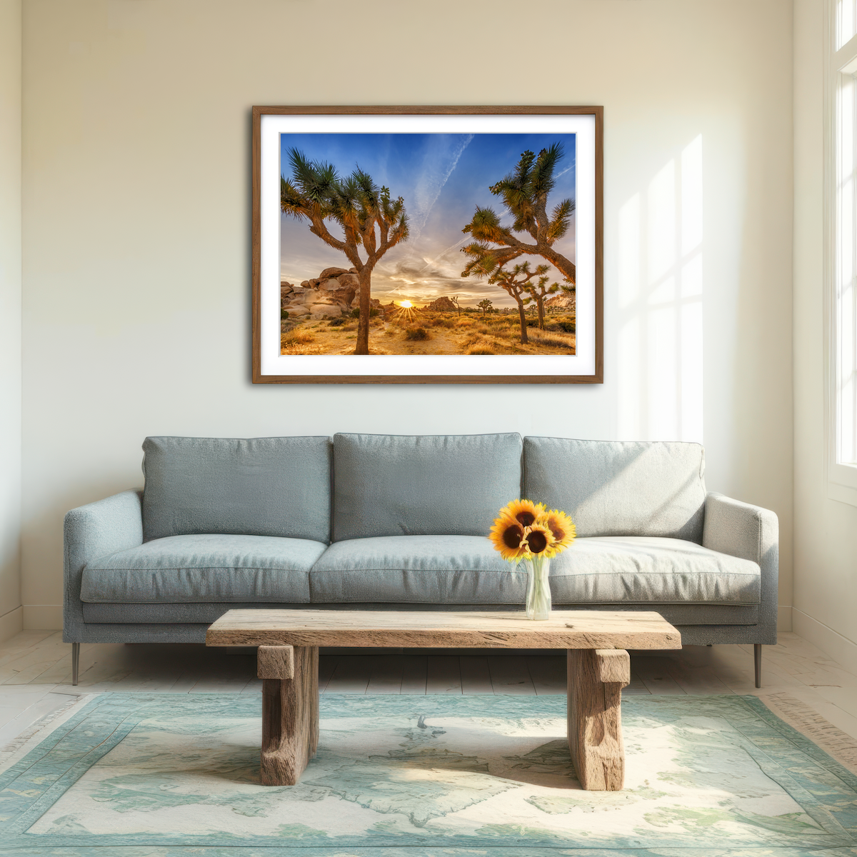 AUTO-MOCKUP ROOM | Sunset at Joshua Tree National Park Wall Art