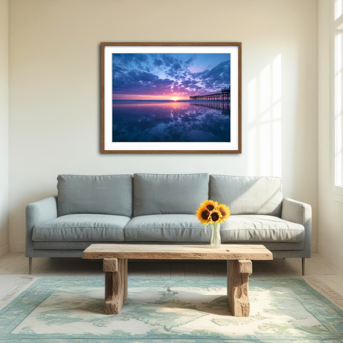 AUTO-MOCKUP ROOM | Sunset at Pacific Beach San Diego Wall Art