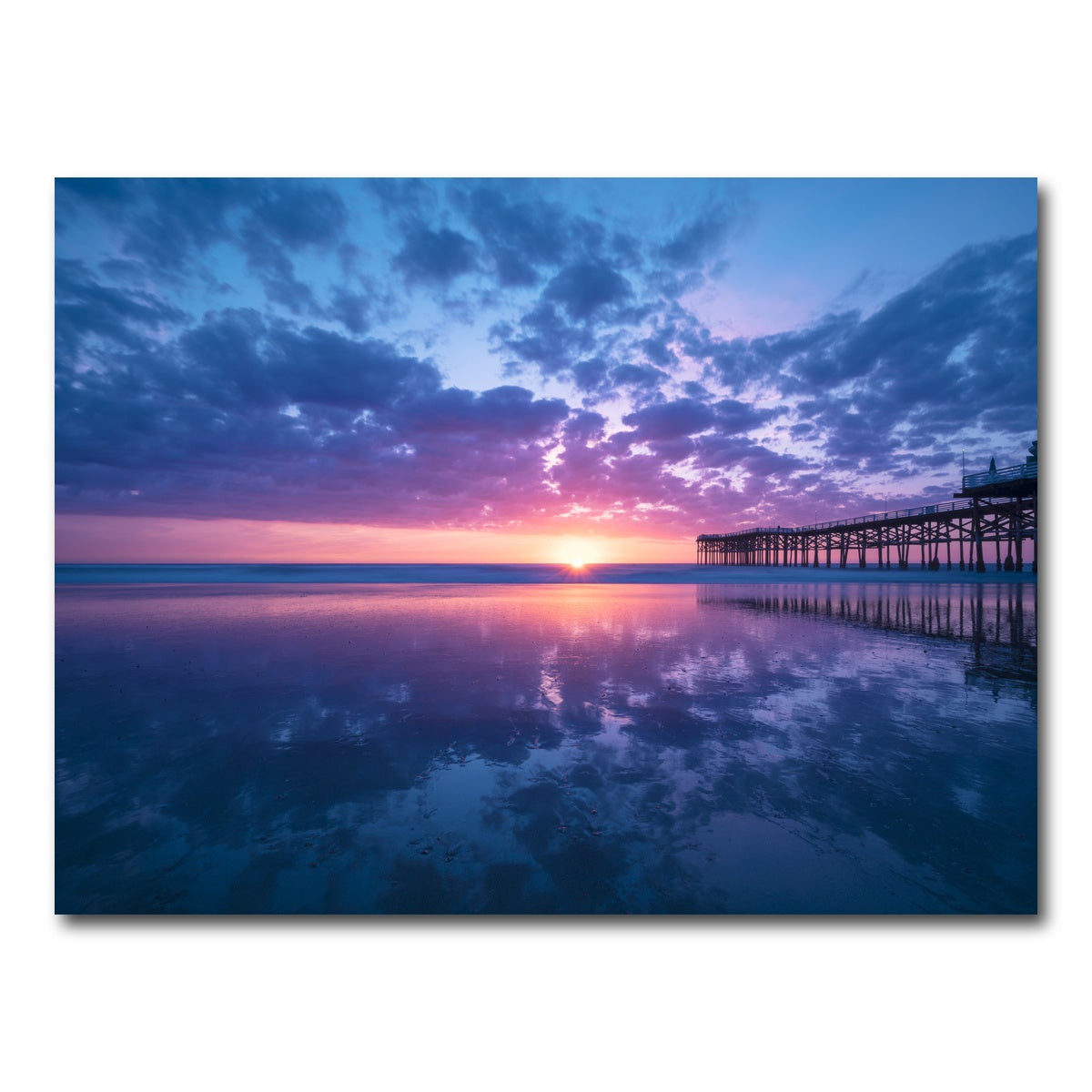 AUTO-MOCKUP WHITE | Sunset at Pacific Beach San Diego | 1 Piece | Gallery Wrap Canvas | group=4x3