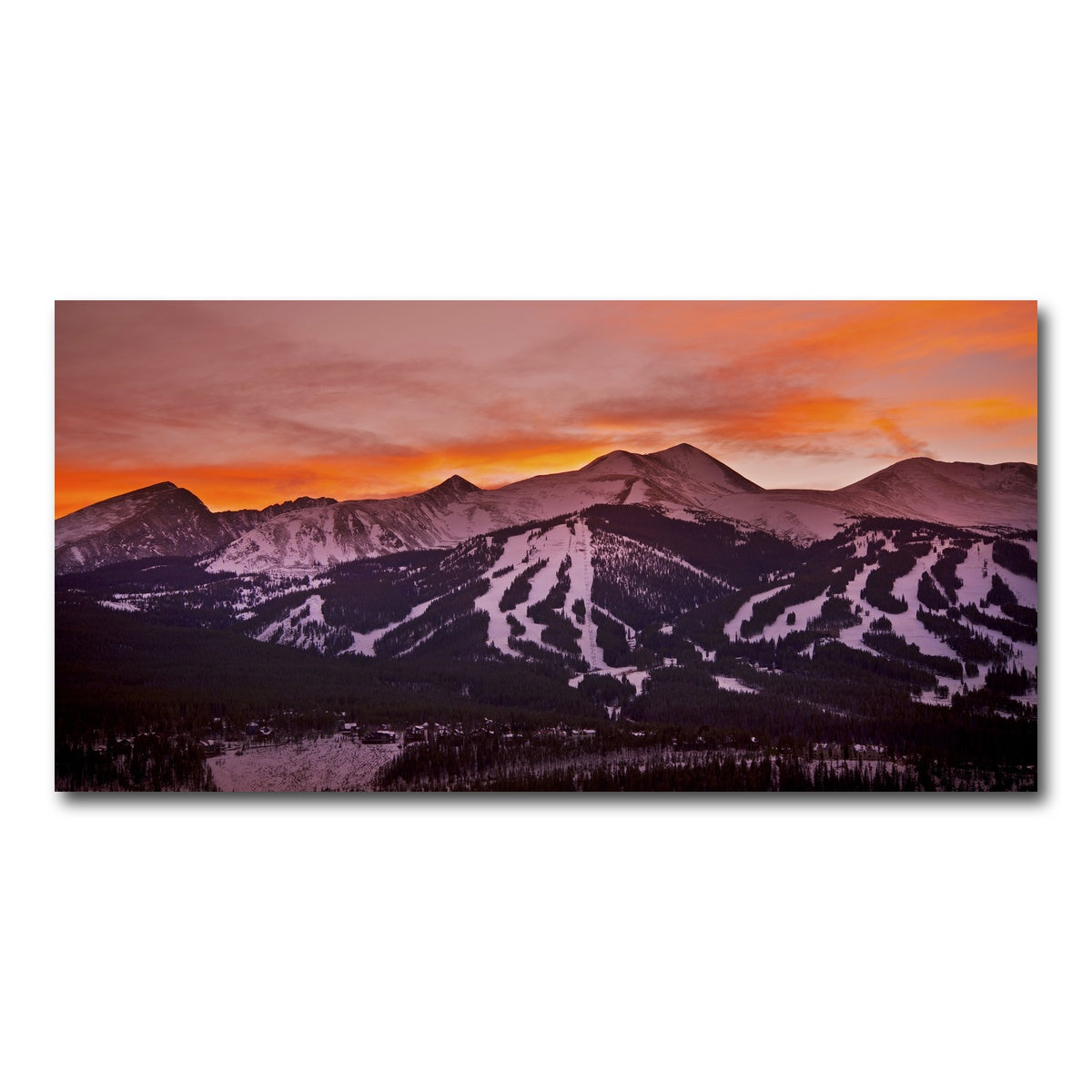 AUTO-MOCKUP WHITE | Sunset in Breckenridge | 1 Piece | Gallery Wrap Canvas | group=2x1