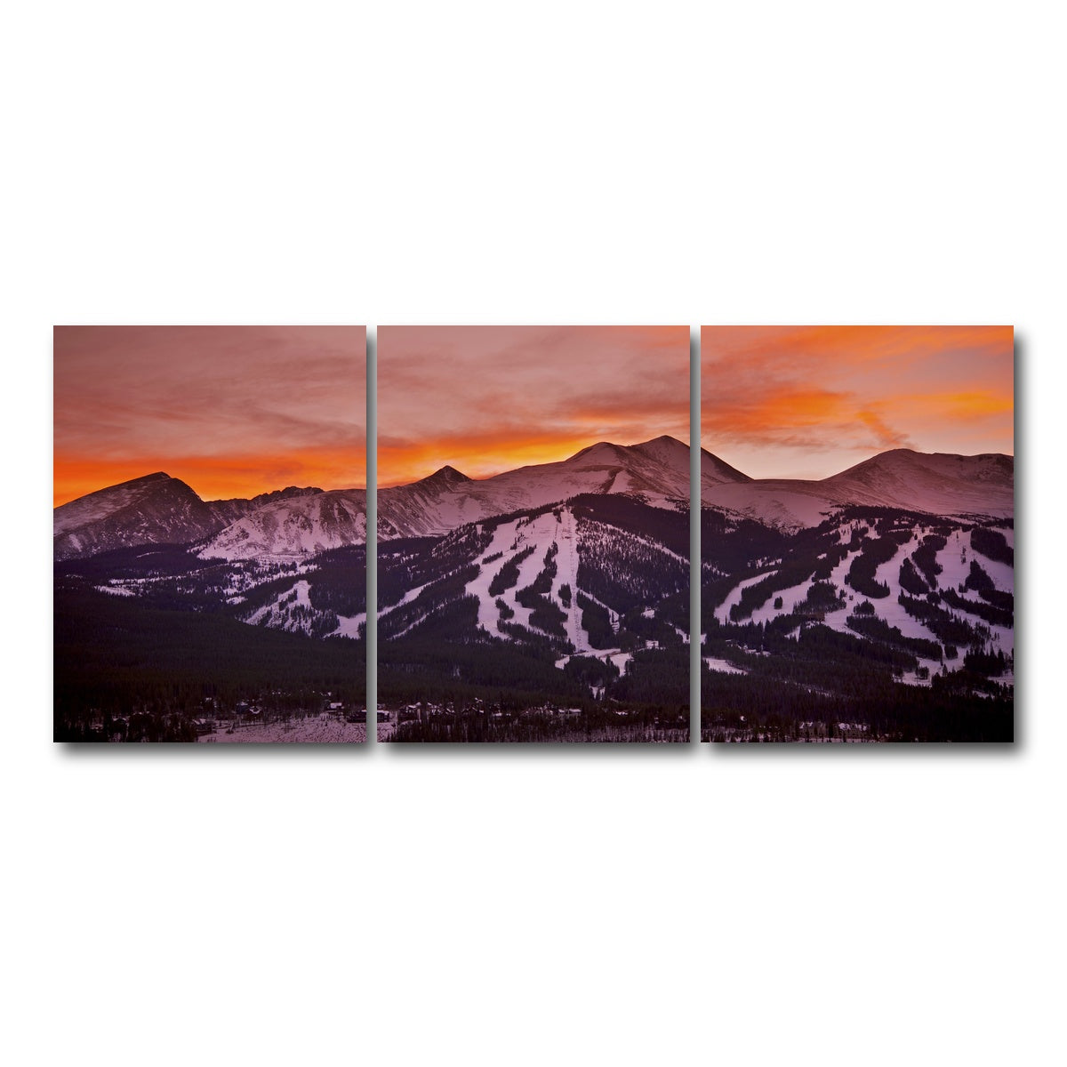 AUTO-MOCKUP WHITE | Sunset in Breckenridge | 3 Piece | Gallery Wrap Canvas | group=18x24
