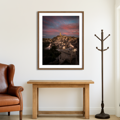 AUTO-MOCKUP ROOM | Sunset in Matera Wall Art