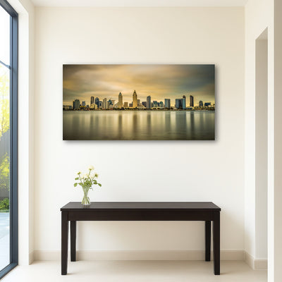 AUTO-MOCKUP ROOM | Sunset skyline of San Diego
