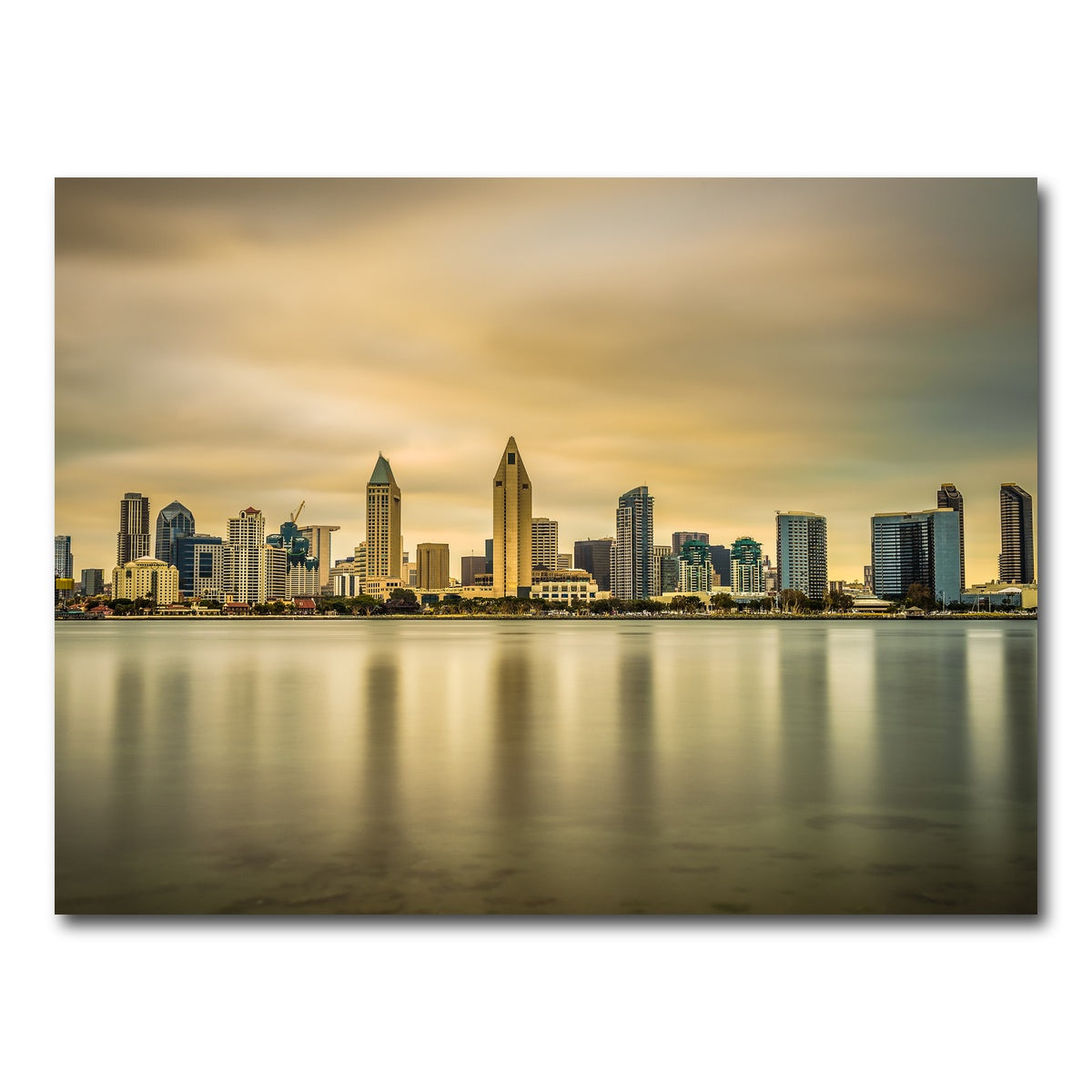 AUTO-MOCKUP WHITE | Sunset skyline of San Diego | 1 Piece | Gallery Wrap Canvas | group=4x3