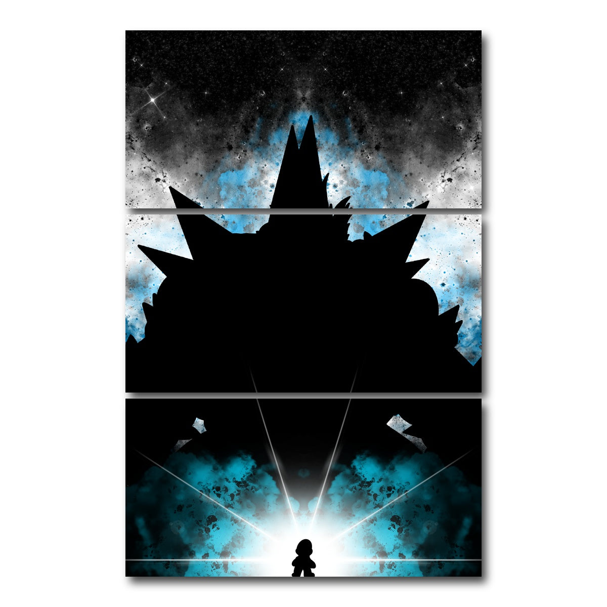 AUTO-MOCKUP WHITE | Super Mario Fury | 3 Piece | Gallery Wrap Canvas | group=12x24_stacked