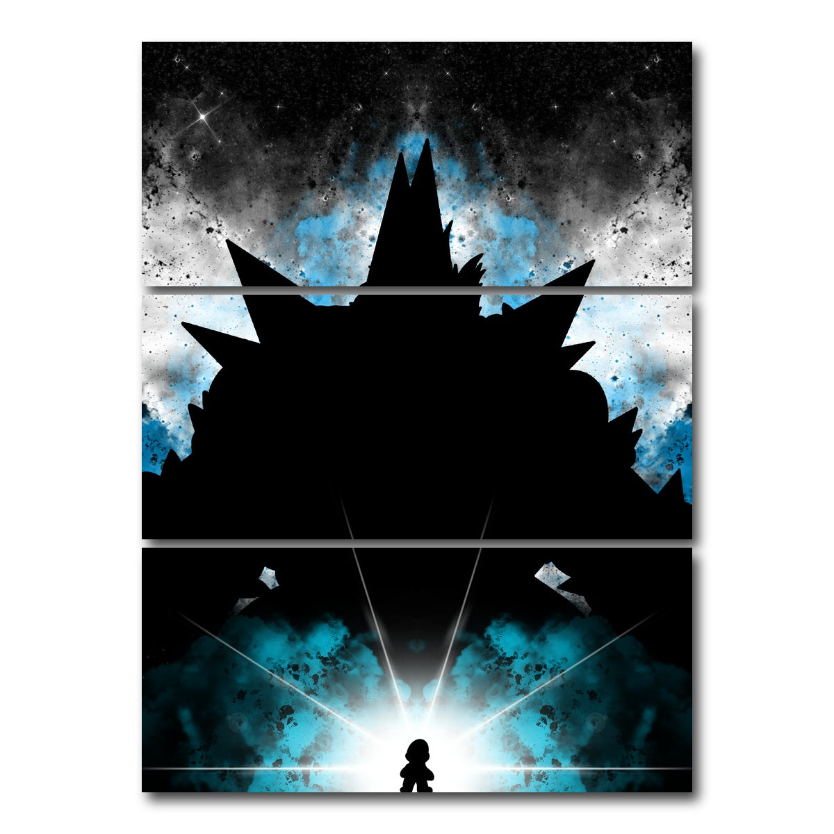 AUTO-MOCKUP WHITE | Super Mario Fury | 3 Piece | Gallery Wrap Canvas | group=8x18_stacked