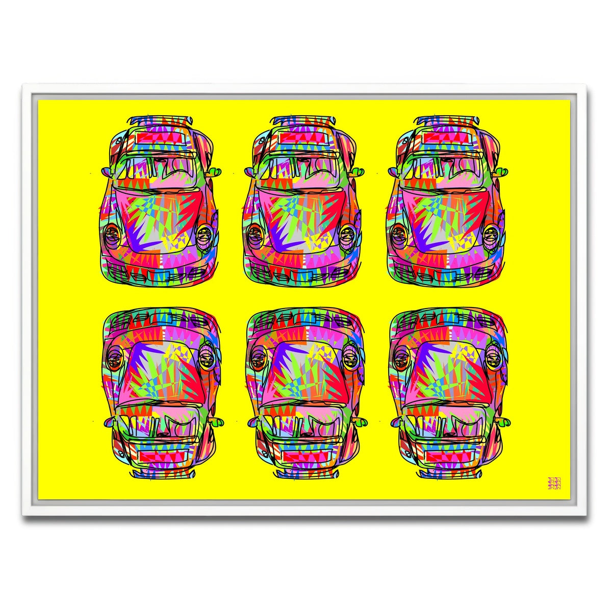 AUTO-MOCKUP WHITE | Super Wavy | 1 Piece | White Framed Canvas | group=4x3