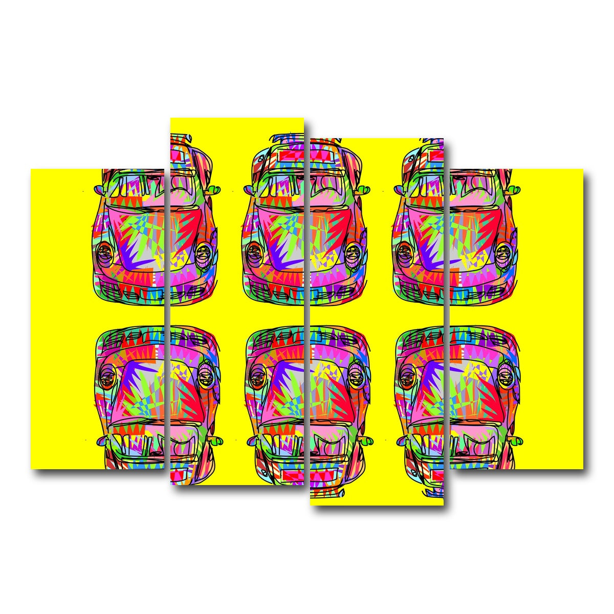 AUTO-MOCKUP WHITE | Super Wavy | 4 Piece | Gallery Wrap Canvas | group=4_normal