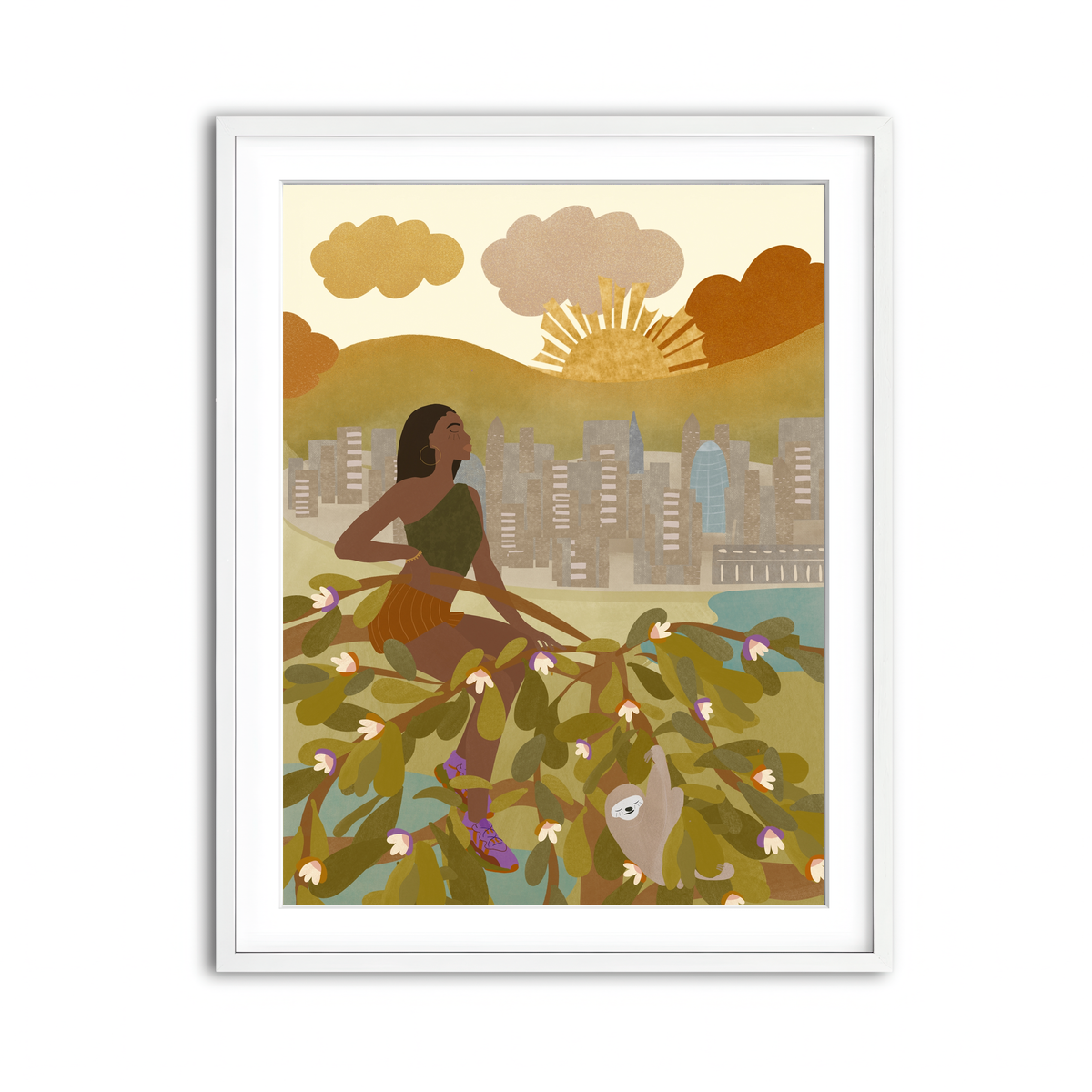 Framed Print 3x4 White