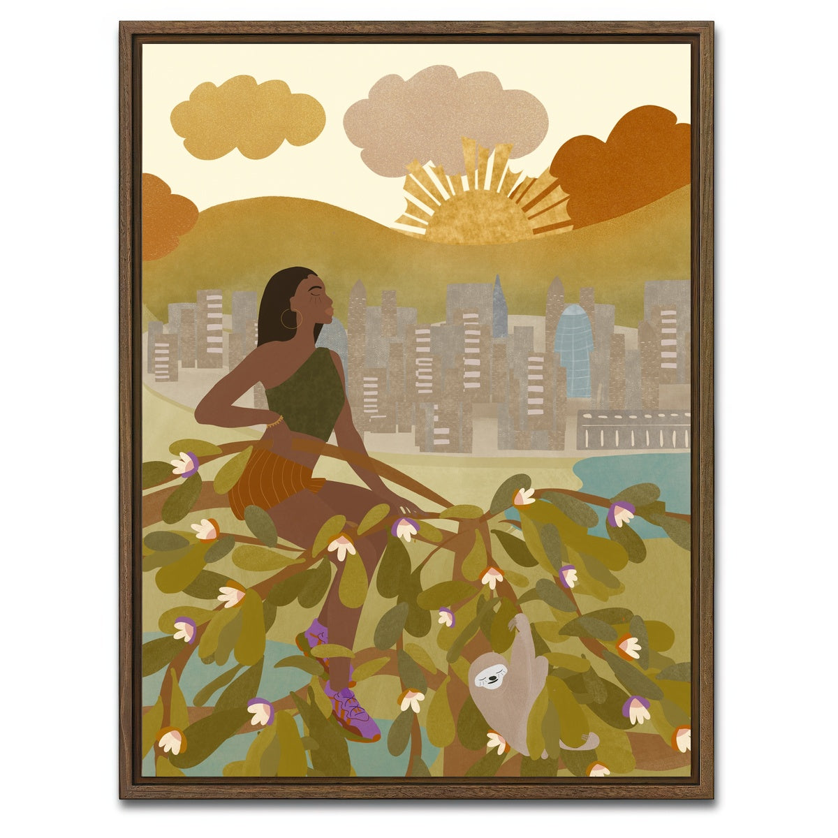 AUTO-MOCKUP WHITE | Supergirl | 1 Piece | Walnut Framed Canvas | group=3x4