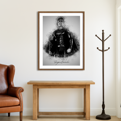 AUTO-MOCKUP ROOM | Superman Wall Art